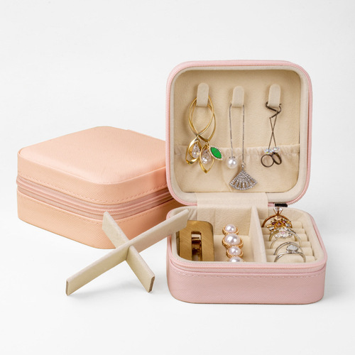 ins cross-border mini jewelry storage box travel portable jewelry box compact ring bag decoration box