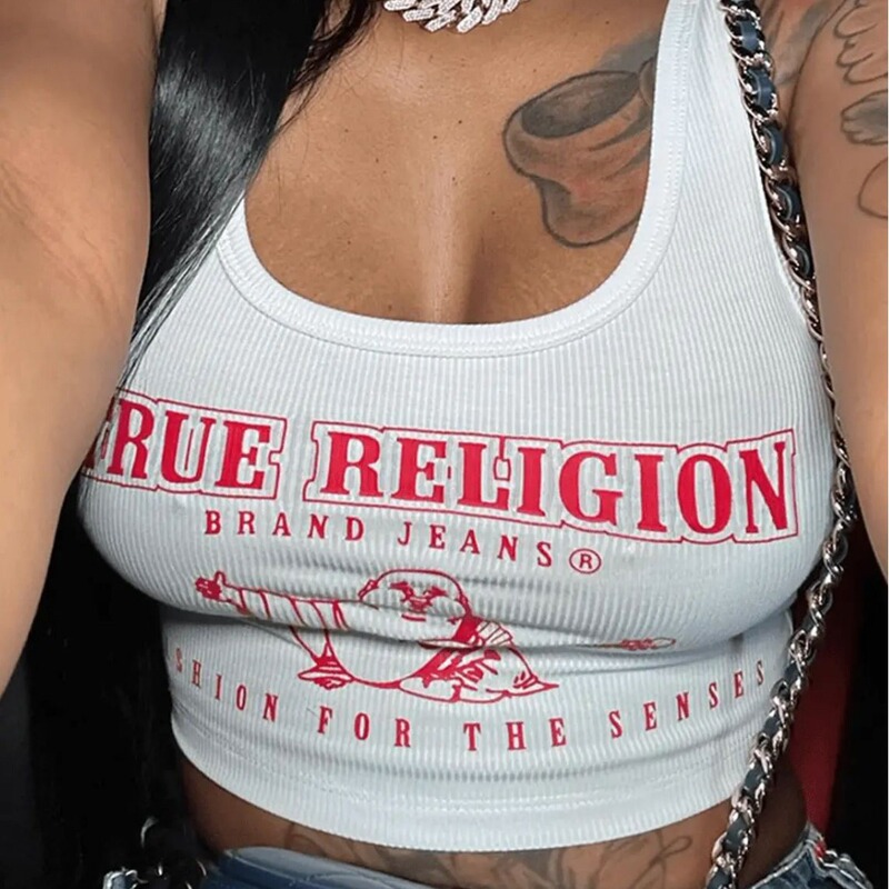 055 European and American fashion open collar printed letter small vest pit letter printed fashion women's clothing