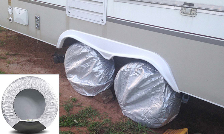 Cross-border RV Tire Cover Camper Tire Protection Cover Car SUV Tire Protection Cover Waterproof and Sunscreen 4-piece Set