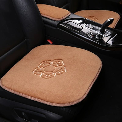Plush Cashmere Shear Cushion, Wool pad - rising-sun-and-xiangyun-2-single-seats-camel-color