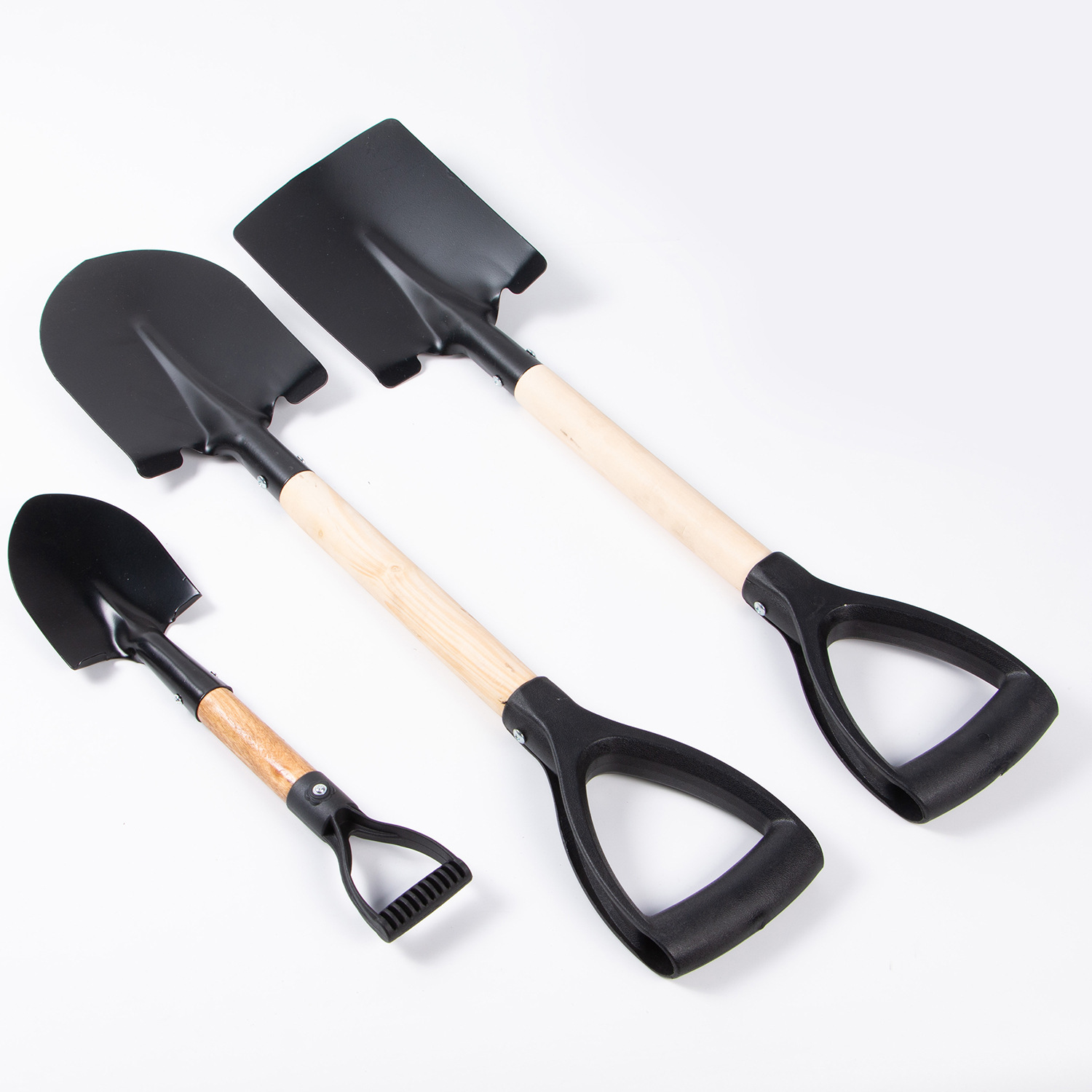 Manos de madera al por mayor negros cuadrados espesar pala jardinería casera pala suelo suelto pala maceta pala herramienta pala
