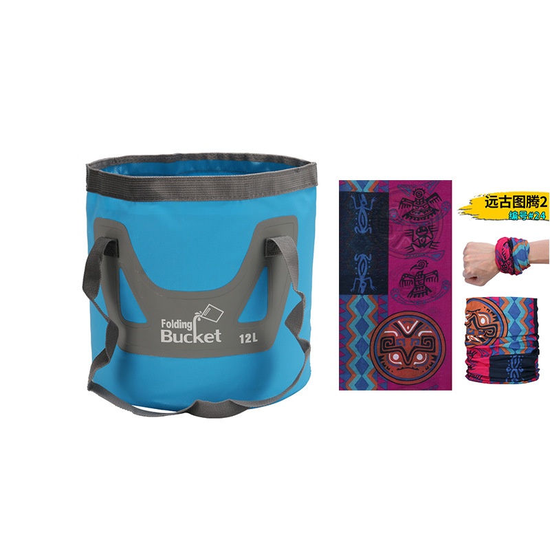新型手提げ旅行袋釣り桶折り畳みバケツバッグ屋外便利旅行洗車バケツ屋外防水袋