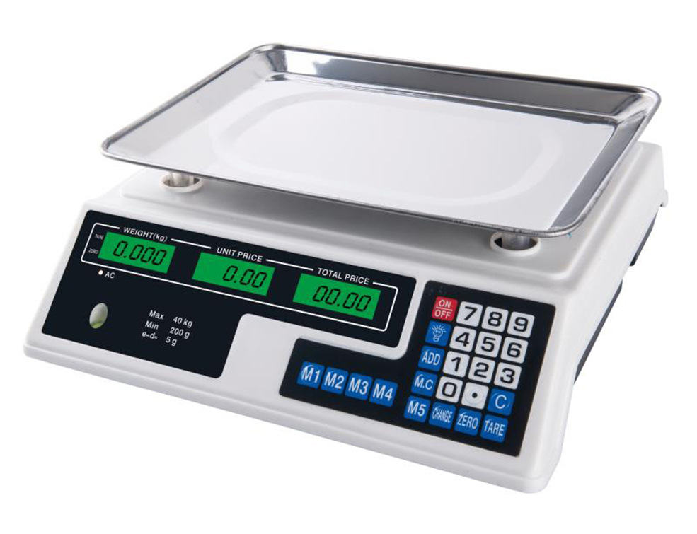 Báscula electrónica comercial de alta precisión 40 kg – frutas, verduras y mercado