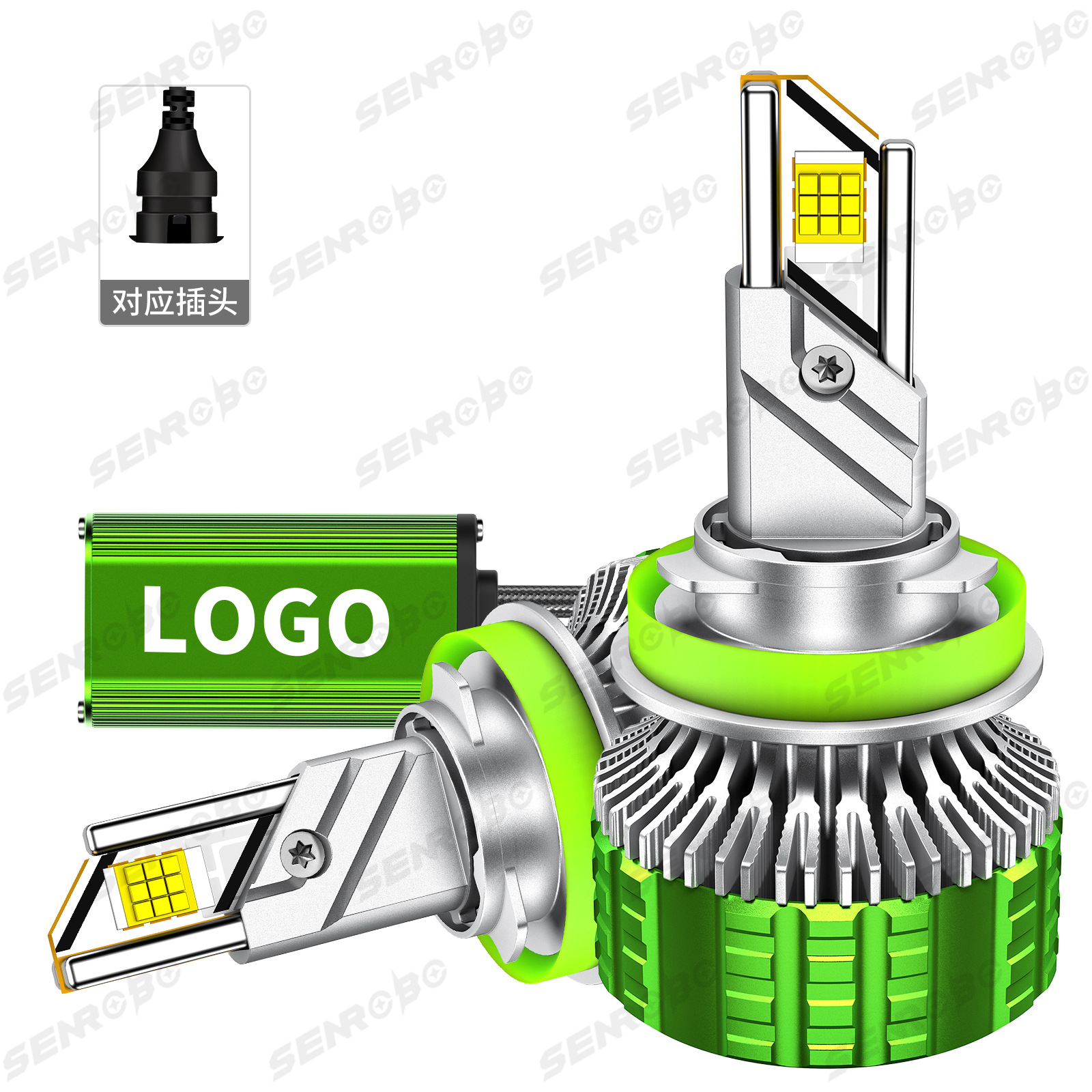 Auto personalizado led faro de alta potencia 190W faro de automóvil marca LOGO luz láser de paso H7 image 10
