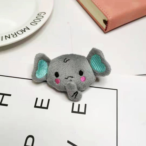 Cute cartoon plush brooch, popular cotton-filled animal head diy accessories, baby shoes, socks, hats, doll accessories