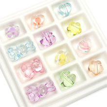 亚克力随机混透明光面珠散珠子DIY首饰品配件手工编织手链项链串