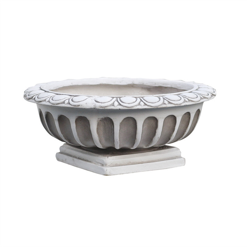 Directo de fábrica Europea columna romana maceta vintage gris colección jardín patio Villa decoración artesanía