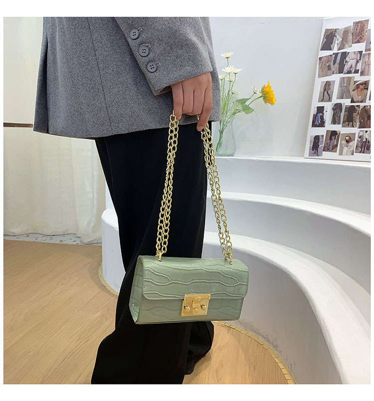 2022 New Fashion Stone Pattern Western Style Metal Loose Buckle Small Square Bag Retro Candy Color Chain Shoulder Messenger Bagpicture15