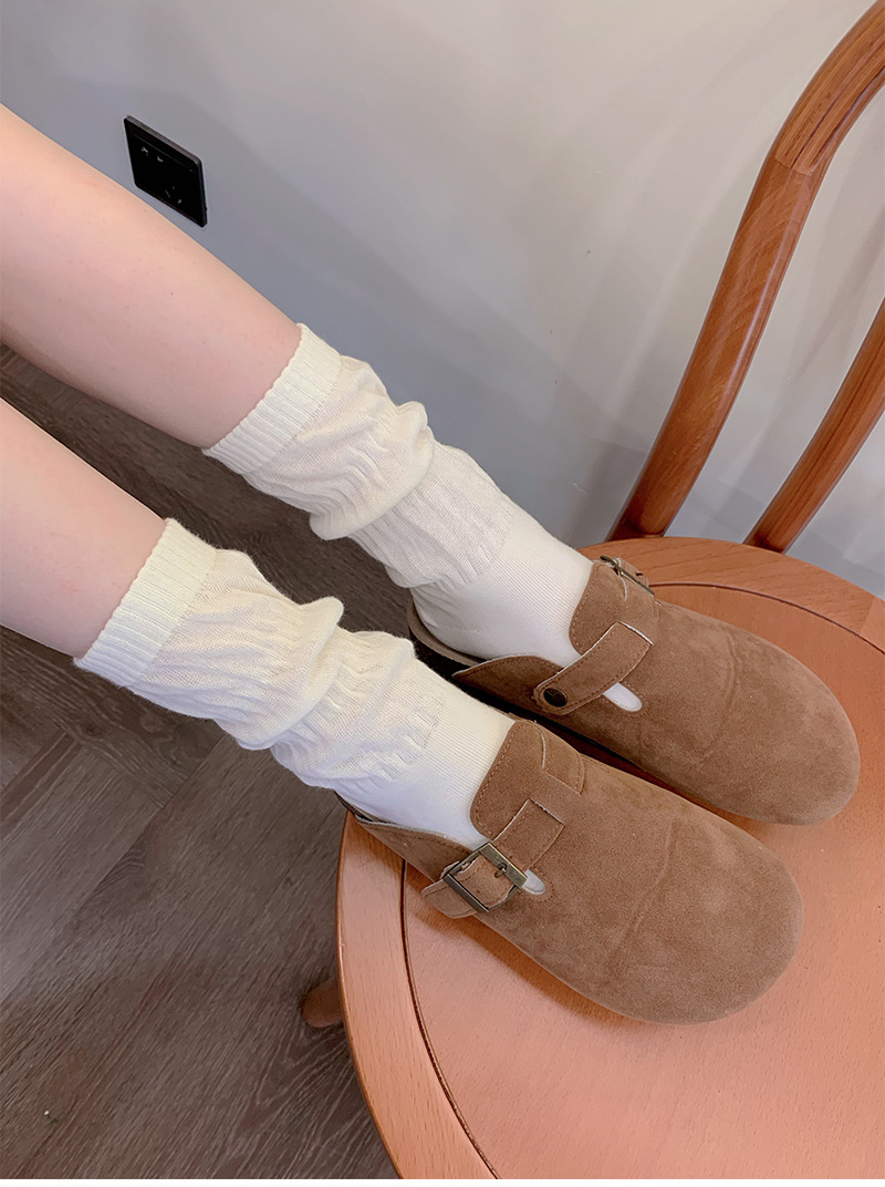 Women's Elegant Basic Solid Color Cotton Crew Socks A Pair display picture 11