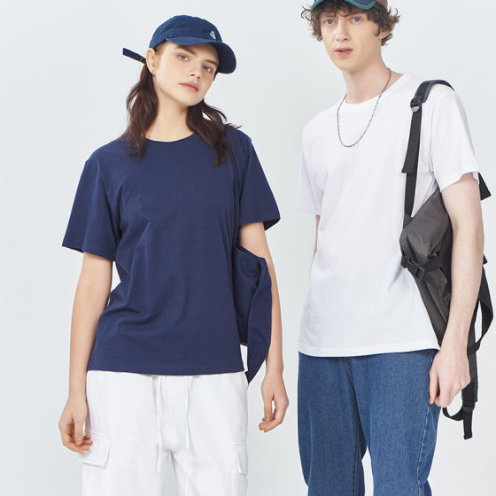 Yiwu warehouse Jiangxi warehouse cross-border trade 79000 combed cotton 180g short sleeve men's T-shirt solid color wholesale