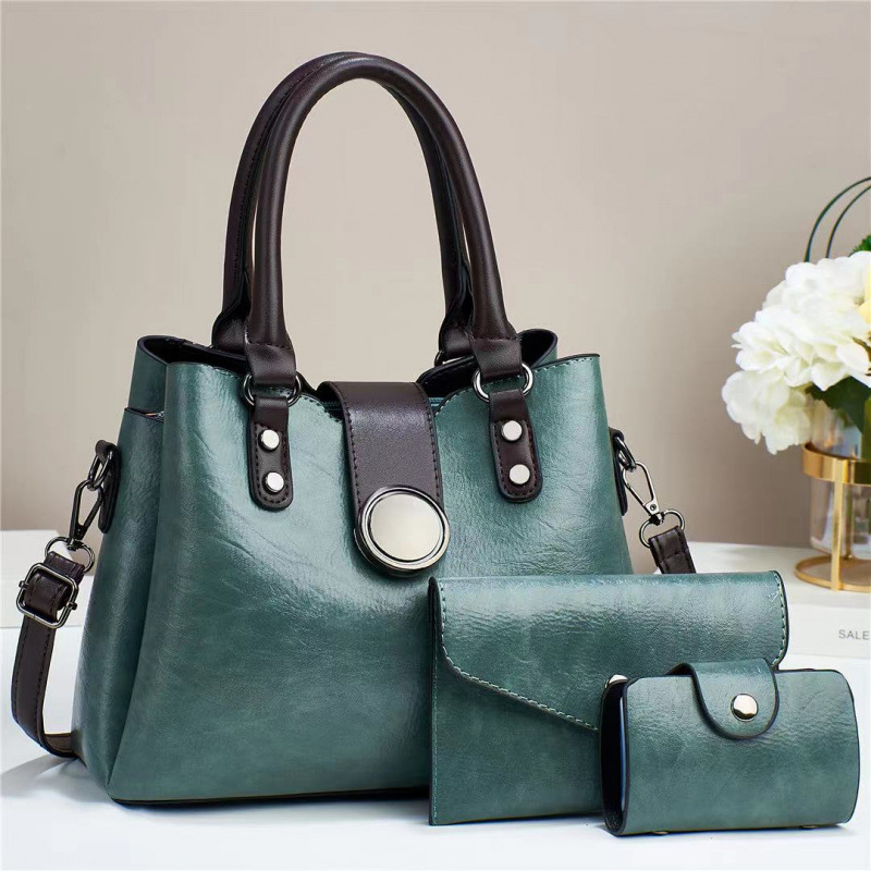 Dos piezas de paquete de bolsos de mano de temperamento, bolsos de mochila diarios, bolsos de hombro casuales de moda, bolsos transfronterizos