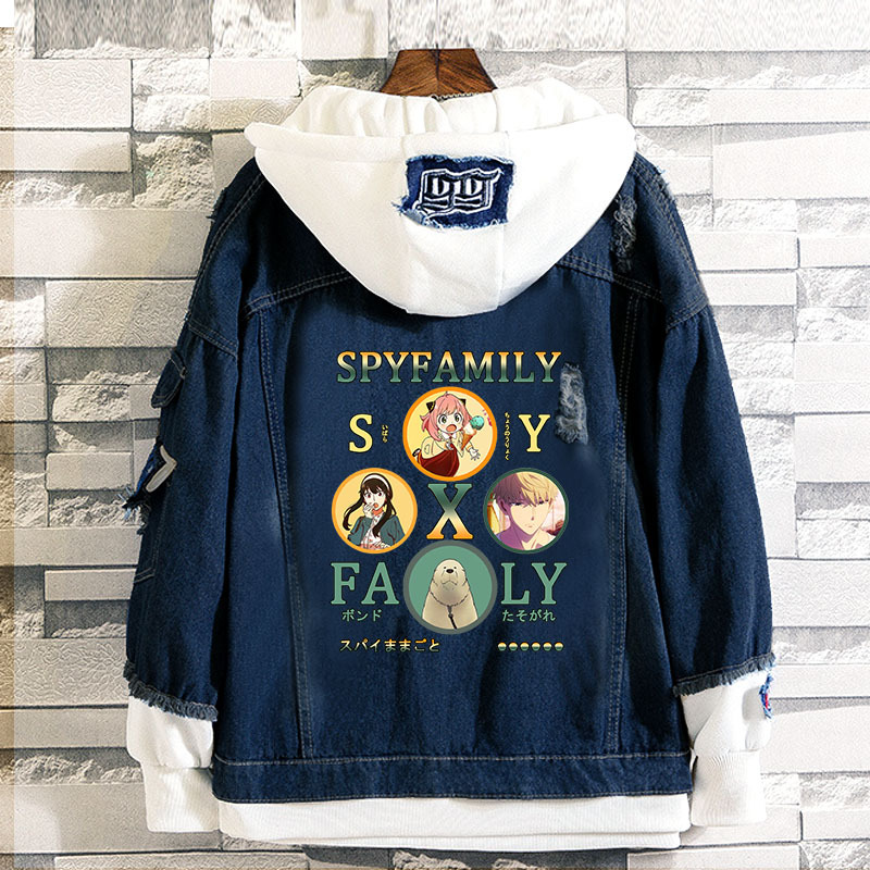 Spy Play house SPYFAMILY printing Korean False two cowboy coat men and women comic printing