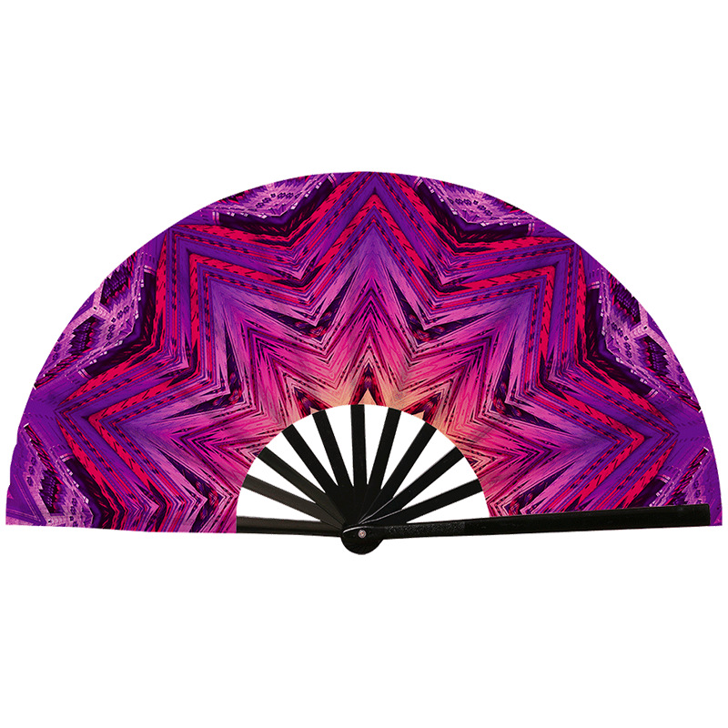 Abanico Plegable de Kung Fu de Plástico, Colorido, para Conciertos y Fiestas