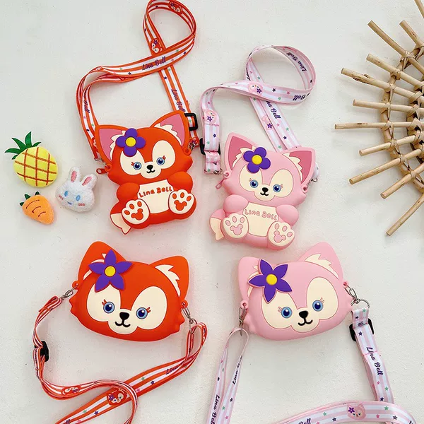 Cartoon Lina Bell Girls' Crossbody Bag, Cute Small Bag, Children's Silicone Bag, Shoulder Bag, Girls' Small Bag Wholesale