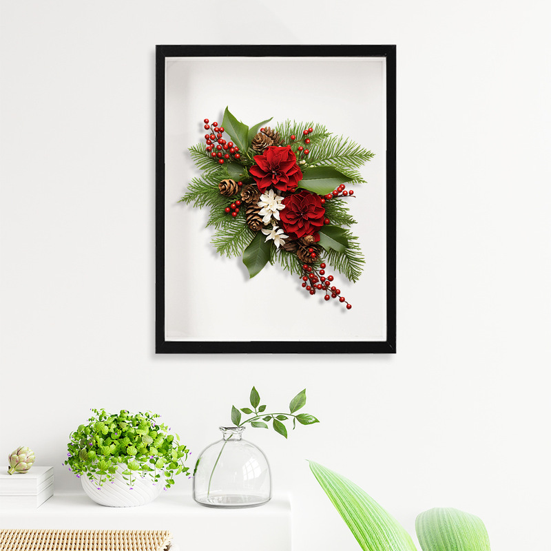 Three-Dimensional Hollow 5cm Photo Frame Picture Frame Wholesale Wooden Dried Flower Handmade DIY Display Stand Crafts A4A3 Decorative Wall Hanging