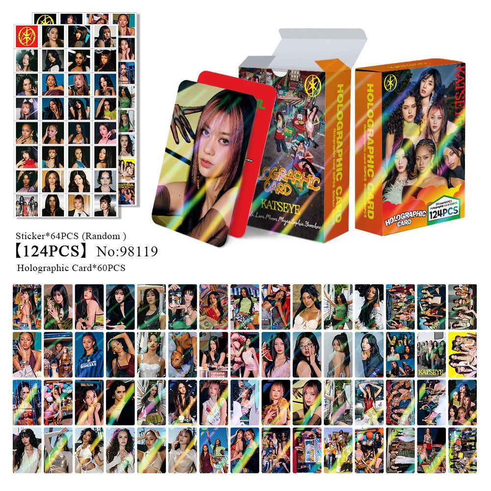 New Model Exclusively for Foreign Trade: 124 Holographic Cards, Total Chain Gidle Str Bptwice Celebrity Merchandise Lomo Small Cards