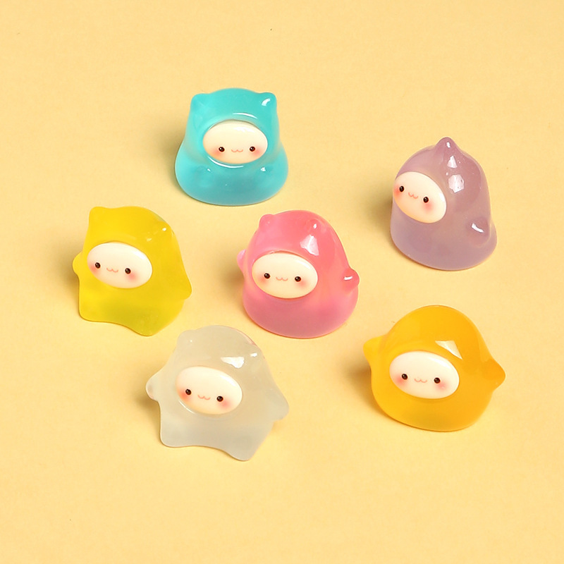 Cute Luminous Little Ghost Elf Stereo DIY Jewelry Resin Accessories Creative Desktop Car Ornaments Wholesale Cute Luminous Little Ghost Elf Stereo DIY Jewelry Resin Accessories Creative Desktop Car Ornaments Wholesale
