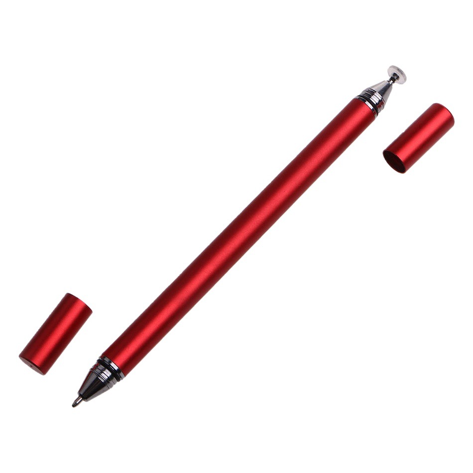 Cross-border dedicada escritura a mano pluma capacitiva transparente ventosa doble toque metal dos en un punto de lápiz táctil pluma capacitiva