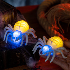国境を越えたハロウィーン装飾目が光るスパイダーライトパーティー装飾装飾品LED二色ろうそく小夜灯