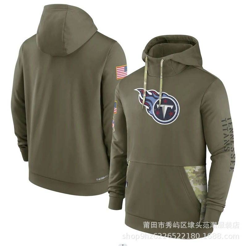 现货18军绿款nfl致敬版男士长袖卫衣运动健身连帽衫橄榄球运动|undefined