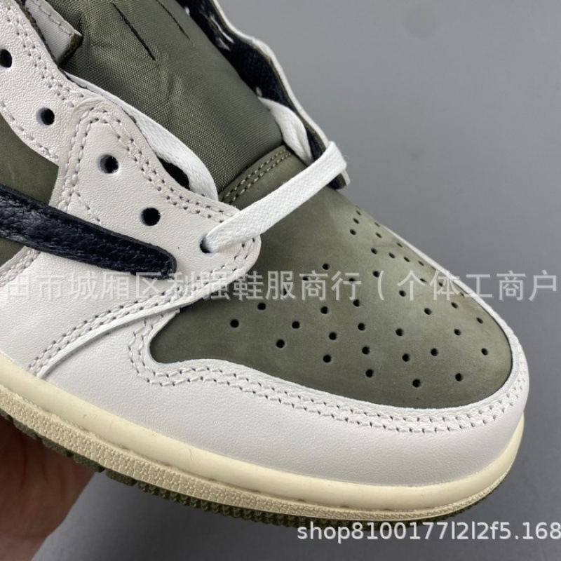 Putian Aj1 Ts Pure Original Og Lightning Barb Blue Yellow Dark Brown Joint Basketball Shoes Joe 1 Low-Top Men's and Women's Sports Shoes
