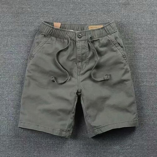 Wholesale summer elastic waist casual shorts New men's pure color shorts Korean trend men's tether pants