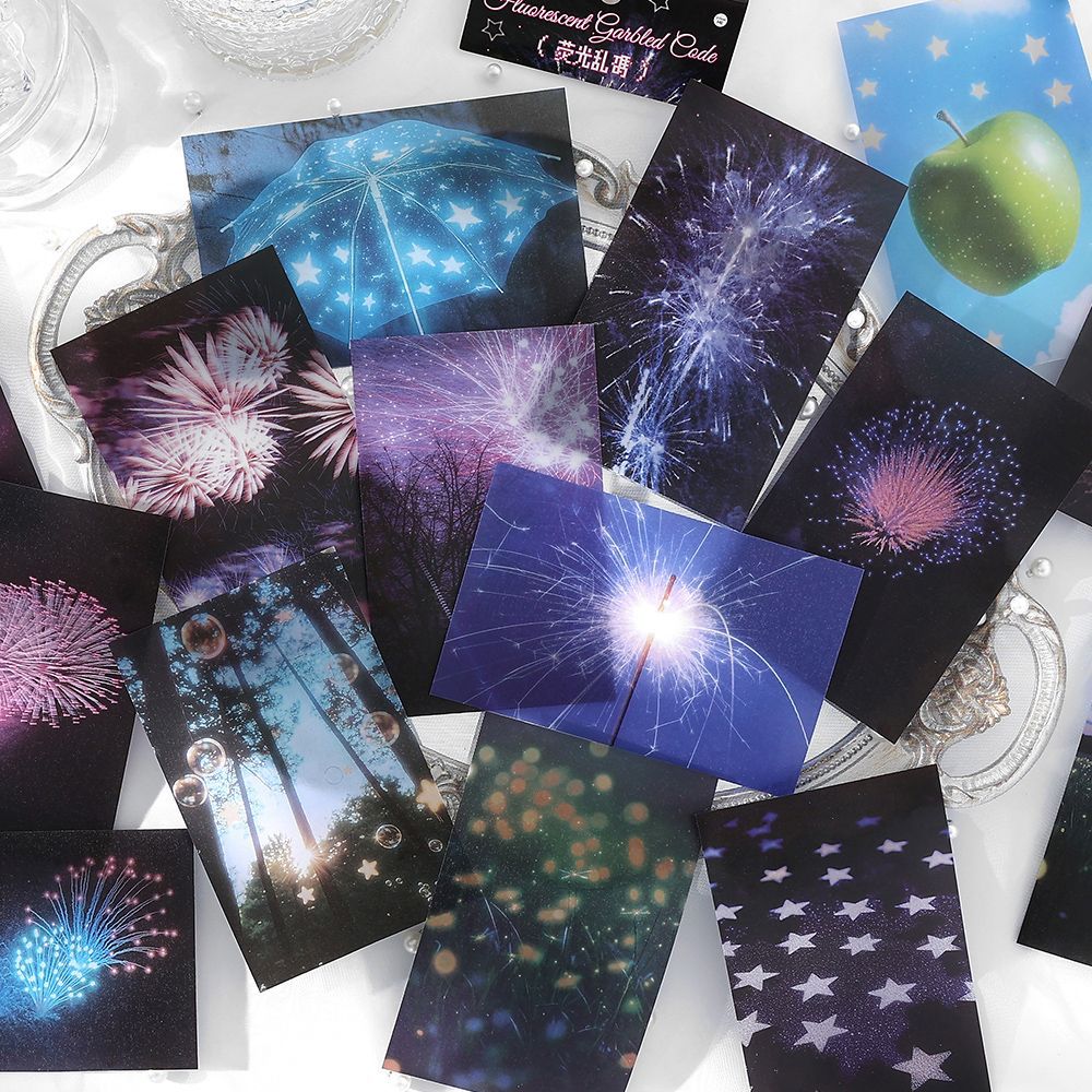 Infeel.Me Paquete de material de papel de sulfato Mirage blanco Tema natural Caja del teléfono móvil Decoración Cuenta de mano Material de bricolaje