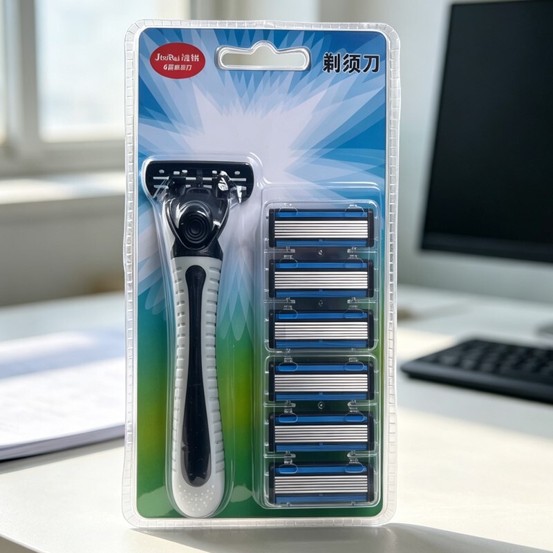 Supermarket Cross-Border Manual Razor Blades 6-Layer Shaving Razor for Men 1 Razor Handle 6 Replacement Blades Wholesale Supermarket Cross-Border Manual Razor Blades 6-Layer Shaving Razor for Men 1 Razor Handle 6 Replacement Blades Wholesale