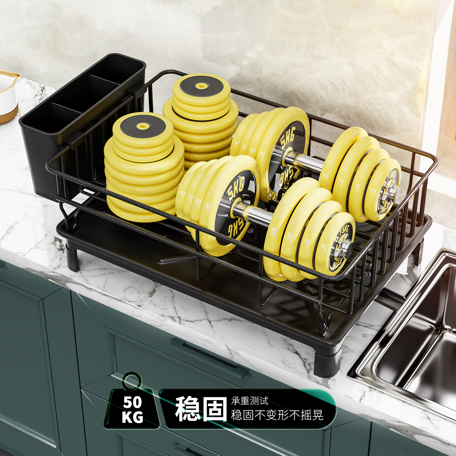 Estante de platos de drenaje de cocina estante de platos de mesa estante de platos de fregadero estante de almacenamiento de platos multifuncional estante de platos y palillos estante de almacenamiento de platos