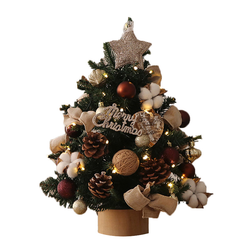 Nuevo 2025 explosión en el extranjero PE con lámparas de árbol de Navidad decoraciones de Navidad soporte de muestras EMO al por mayor