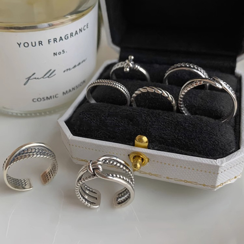 NEW Heavy Craft Retro Simple Double Layer Line For Women, Niche Design Sense, Light Luxury Plain Ring, Fashionable_voghion.com