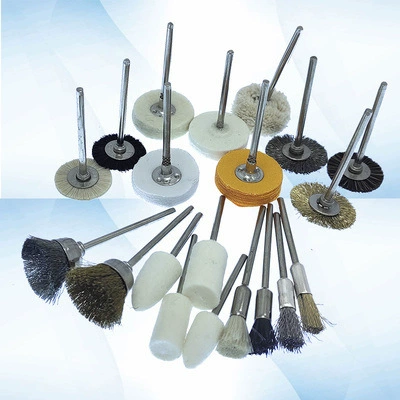 2,35 мм стержень мини-щетка полированная нейлоновая Сталь Медная Проволока кожаная ткань коричневая щетина шерстяная щетка для инструментов, трансграничная