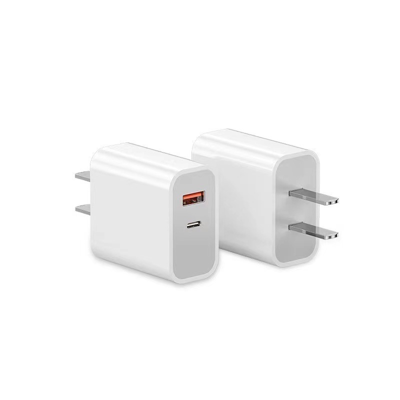 Cargador PD30W Apto para Teléfono Móvil Apple 15, Cabezal de Carga con Puertos USB+Tipo C Dobles, Cargador para Apple 14 con Carga Rápida