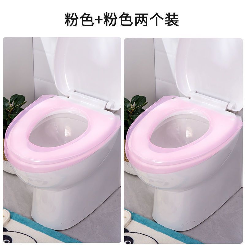 Cojín de inodoro, cubierta de inodoro universal para inodoro doméstico, impermeable, limpiable y lavable, cubierta de inodoro conveniente para cuatro estaciones