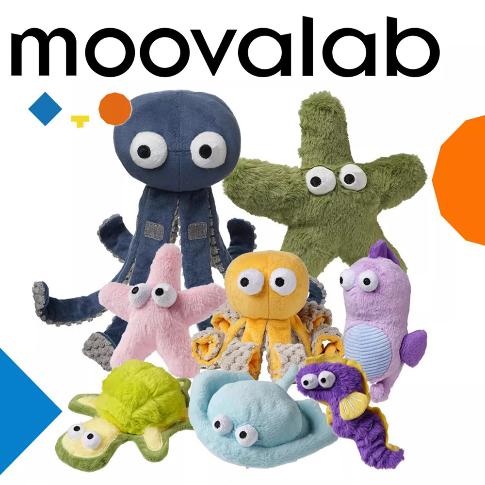 MoovaLab Dog Toy Sound Resistant Bite Molars Plush Puppy Pet…