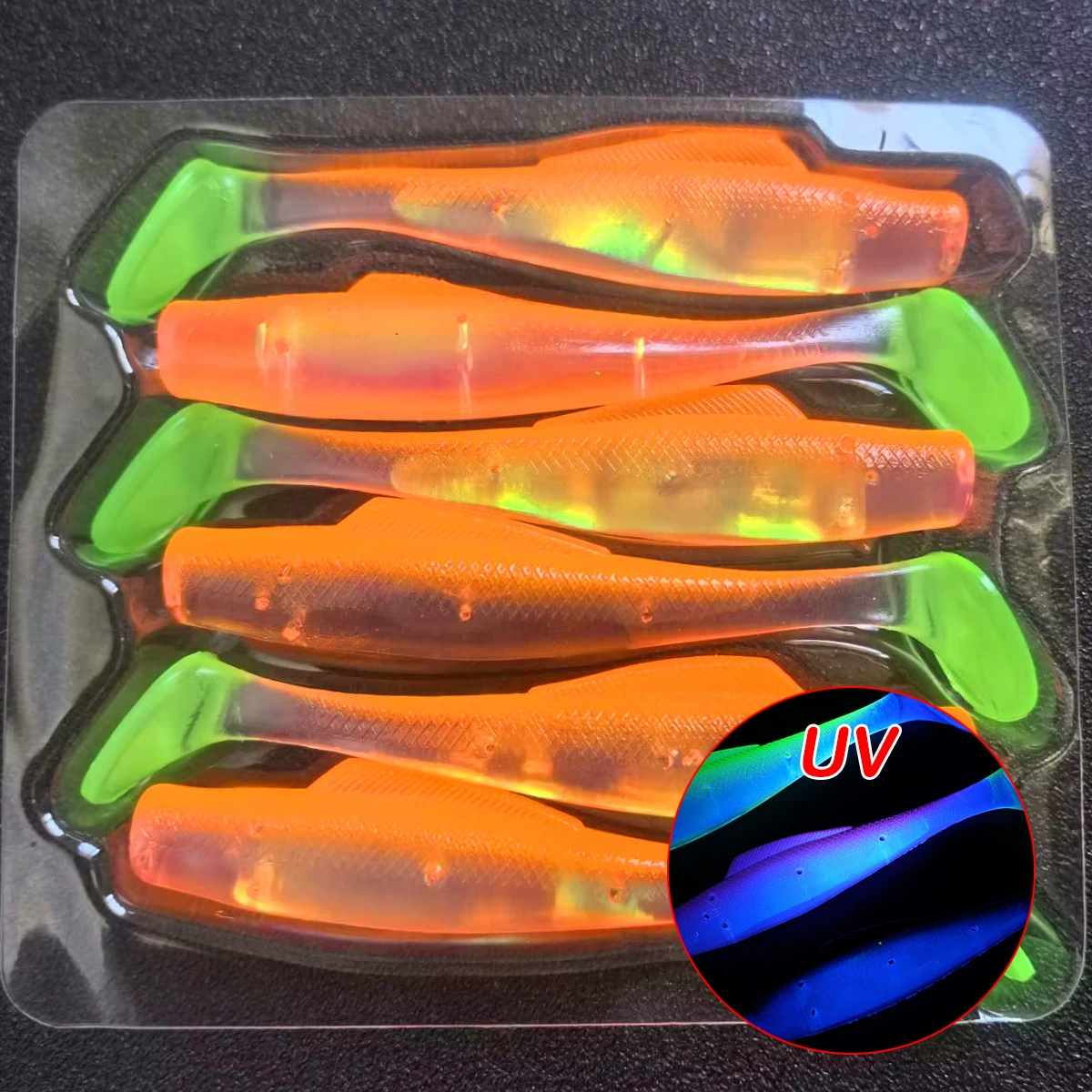 8см плавающая UV Luya гибкая приманка TPR супер мягкая хвостовая бионическая приманка приманка для ловлиGroup койbass мандариновая камбала черная яма