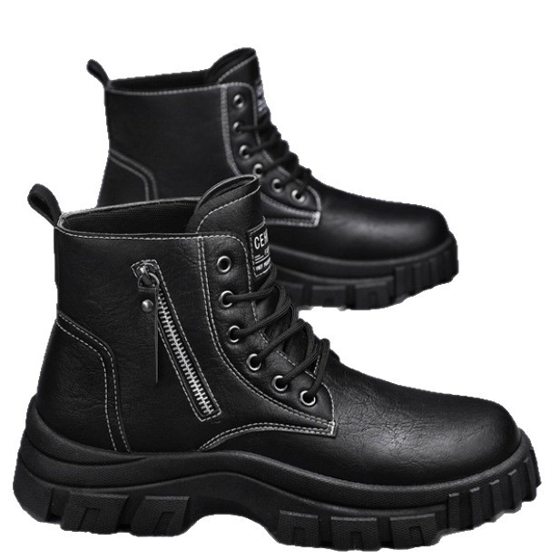 Botas Martin para hombre invierno 2025 nuevo tipo de zapatos de cuero de mano de