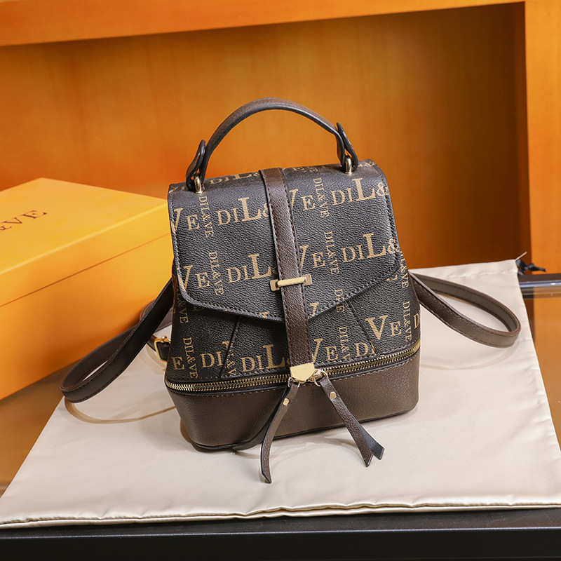 Yeni Omuz Çantası Kadın Moda Baskı Desenli Çok Yönlü Kız Öğrenci Japon Kore Okul Çantası Büyük Kapasiteli Küçük Sırt Çantası_voghion.com