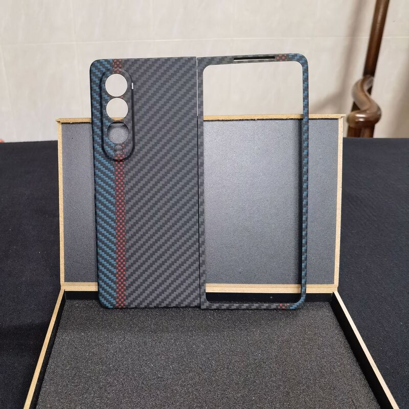 Suitable for Samsung Fold4 Kevlar Phone Case Wholesale W23 Protective Cover Ultra-Thin Lightweight Foldable Aramid Fiber Light