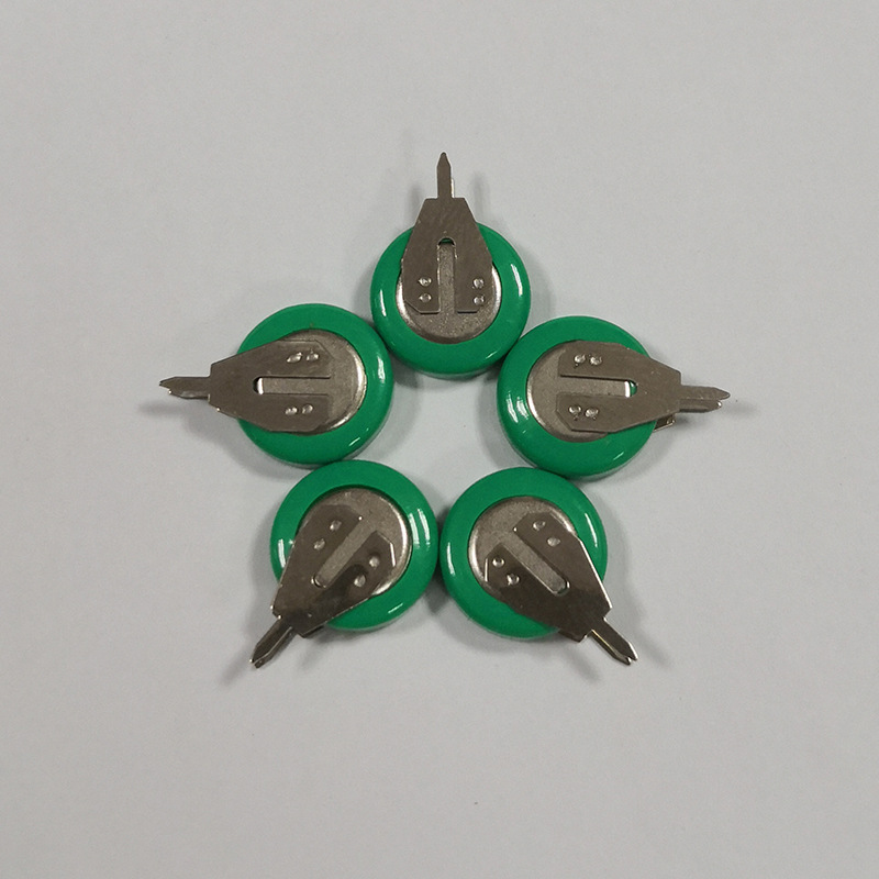 厂家供应20mah镍氢电池加焊脚1.2v带脚镍氢扣式电池NI-MH充电电池