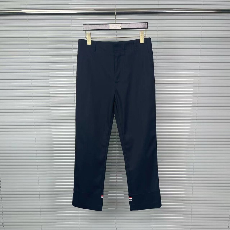 Factory Direct sales early Autumn New TB cropped pants navy blue cotton casual pants business casual all-matching