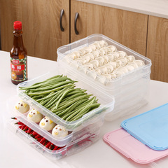 Dumpling box frozen dumpling quick-frozen household dumpling tray refrigerator frozen wonton box multi-layer fresh-keeping storage box