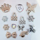 Diamond butterfly crown half button hole shoes buckle diy plastic accessories shoes flower shoes mobile phone case accessories wholesale
