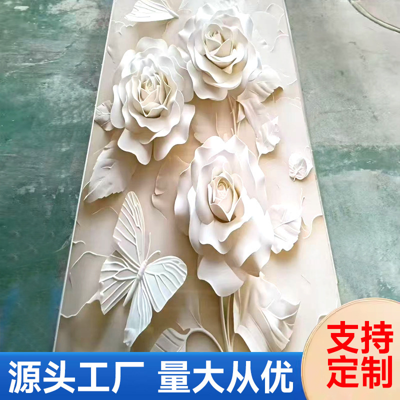 UV板仿大理石板鎏金板5D打印轻奢电视背景墙岩板石塑高光护墙板|undefined
