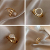 Tide, one size small design fashionable advanced ring, on index finger, light luxury style, high-quality style