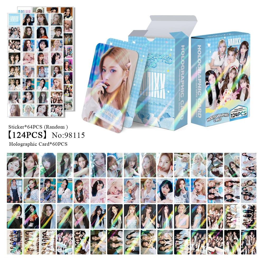 New Model Exclusively for Foreign Trade: 124 Holographic Cards, Total Chain Gidle Str Bptwice Celebrity Merchandise Lomo Small Cards