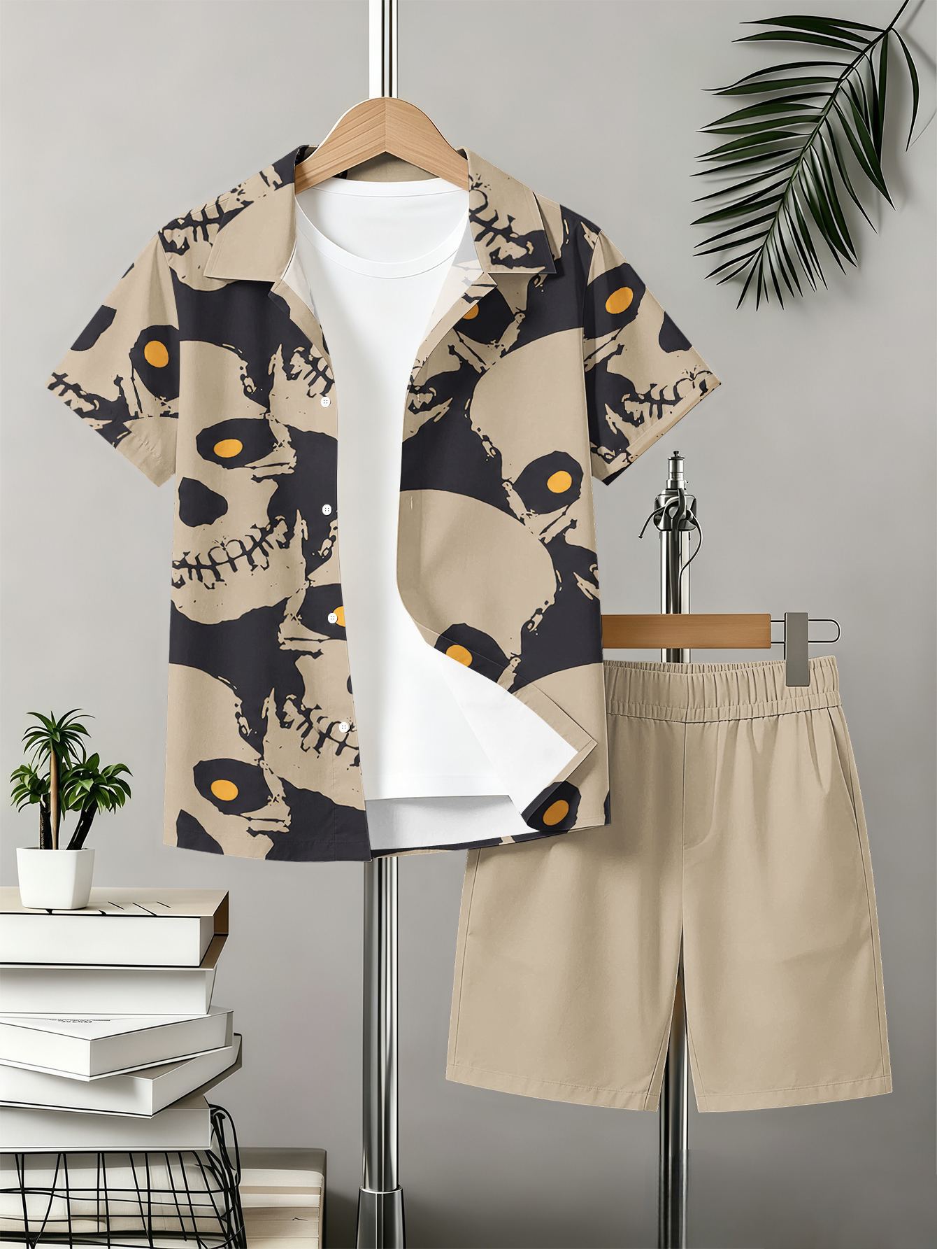 Boys Shirt And Shorts Set With 3d Pattern For Summer Style_voghion.com