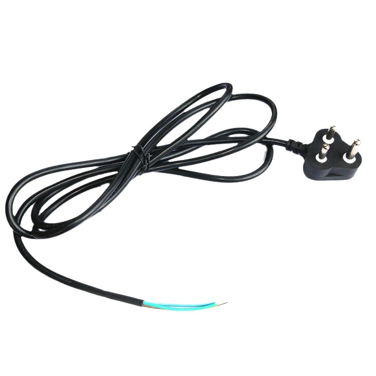 工厂生产PVC电线插头线 大南非电源线 南非插头电源线 三芯电线