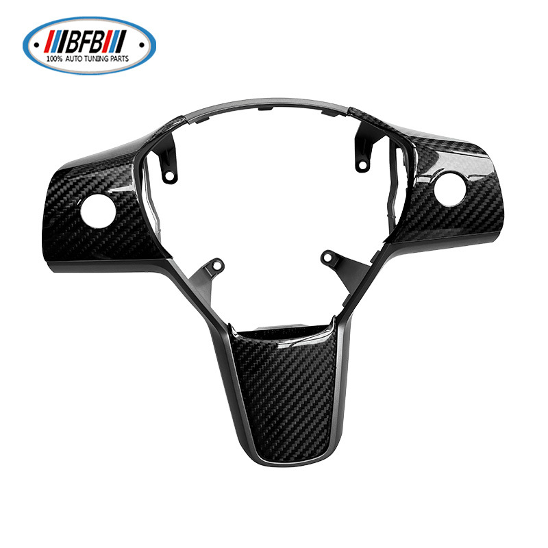 100% Real Carbon Fiber Steering Wheel Cover - For Tesla Model Y 3 - Carbon Fiber Steering Wheel Cover Replacement