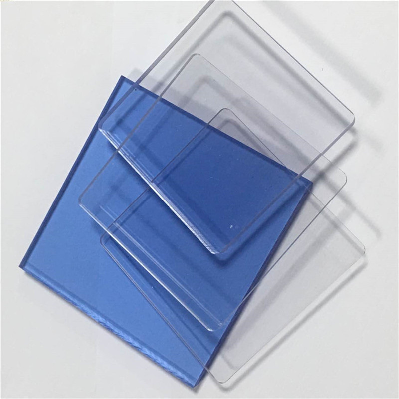 5mm透明pc耐力板加工 抗uv涂层pc板防静电 茶色蓝色pc板加工销售